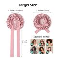 100% 19 Momme Mulberry Silk Bonnet for Sleeping Wome with Larger Double Layer Silk Hair Wrap for Curly Short Long Hair Non-Slip.