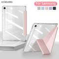Clear Case for Samsung Galaxy Tab S9 11 S9 FE A9 8.7 inch A9 Plus S10 FE S9 Plus S10 Plus 12.4 Y-shaped Casing with Pencil Holde.