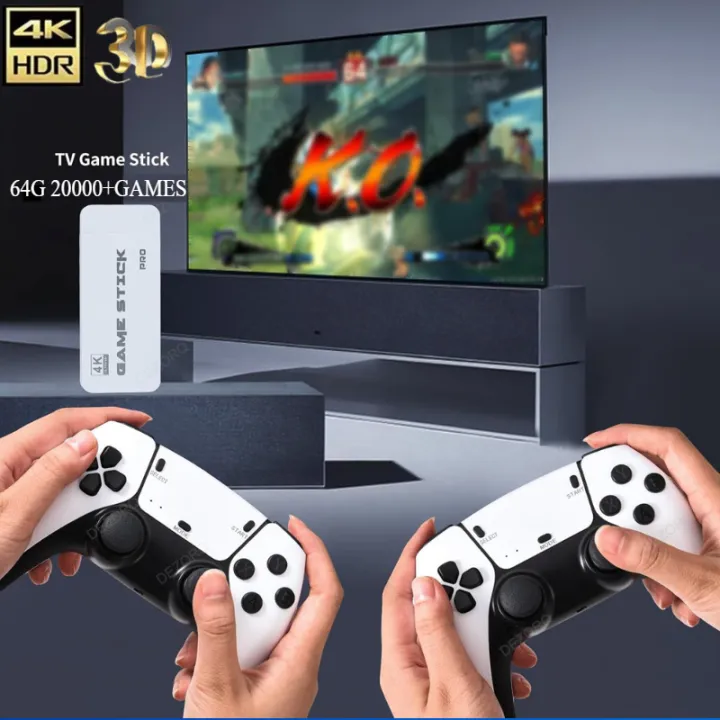 M15 Game Stick Mini TV Handheld Game Classic 4K Retro Game Wireless Controllers HD Output Gaming Consola for PS1 Arcade