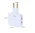 3 in 1 Mutli Plug Travel Adapter Socket (3 Power Socket) High Power EU Bangladesh Standard 180° Rotating Coverter Socket AC Adapter. 