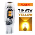 2/4/10/20 PCS Flash Strobe T10 W5W LED Bulb12V 2835-5SMD White Car Interior Dome Map Trunk License Plate Wedge Side Lights. 