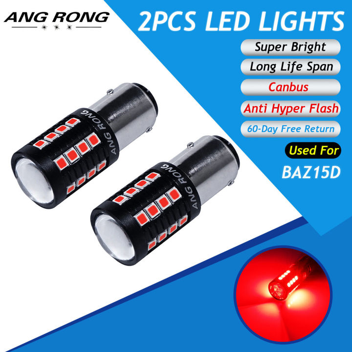 2x 566 BAZ15d P21 4W 27 SMD 3030 LED Side Indicator Stop Brake Light ...