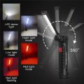New Portable COB LED Flashlight USB Rechargeable Work Light Magnetic Lanterna Hanging Lamp with Built-in Battery Camping .