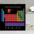 VIKAMA Periodic Table Shower Curtain Science-themed bathroom decor with fun chemistry patterns Perfect for your bathroom. 