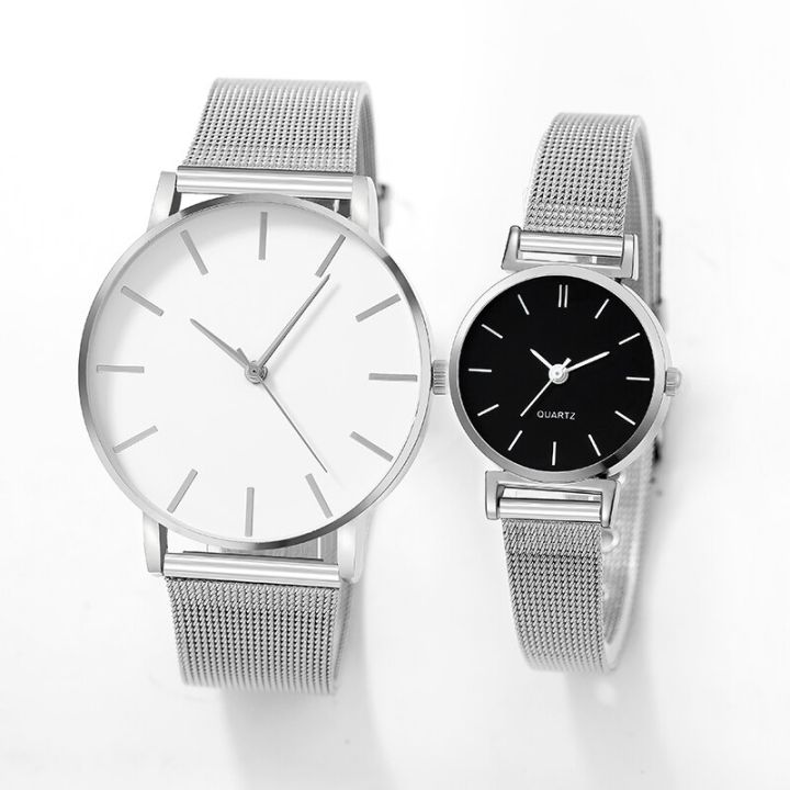 2pcs%20Stainless%20Steel%20Quartz%20Watches%20For%20Women%20Men%20Leisure%20Fashion%20Golden%20Ladies%20Clock%20Wristwatch%20-%20Image%205