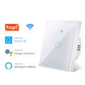 Work With Tuya WiFi Smart Light Switches Glass Panel Wall Smart Switch Universal 100-240V For EU Smart Life Alexa  Home. 