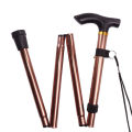 Walking sticks Aluminum Alloy Climbing Cane Four-section Telescopic Folding Climbing and Hiking Cane Trekking Poles Elderly Cane. 
