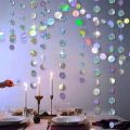 3.75M 12.3ft Paper Banner Birthday Party Decoration First 1st Kids Boy Girl Adult Laser Silver Garland Wedding Baby Shower.