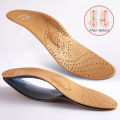 Leather Orthopedic Insole Orthotic Arch Support Instep Flat Foot Shoe Pad PU Latex Antibacterial Active Carbon Foot Care Unisex freshfeet. 
