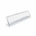 Acrylic Office Desktop Sign Display Name Price Business Card Label Nameplate Table Number Holder Stand. 