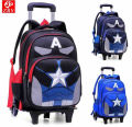 3pcs/set Children Kids School Bags With Wheel Trolley Luggage For Boys Girls Backpack by SUPER. 