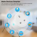 16/20A Smart Wifi Plug UK Wireless Control Socket Outlet with Energy Monitering Timer Function Works with Tuya Alexa  Home. 