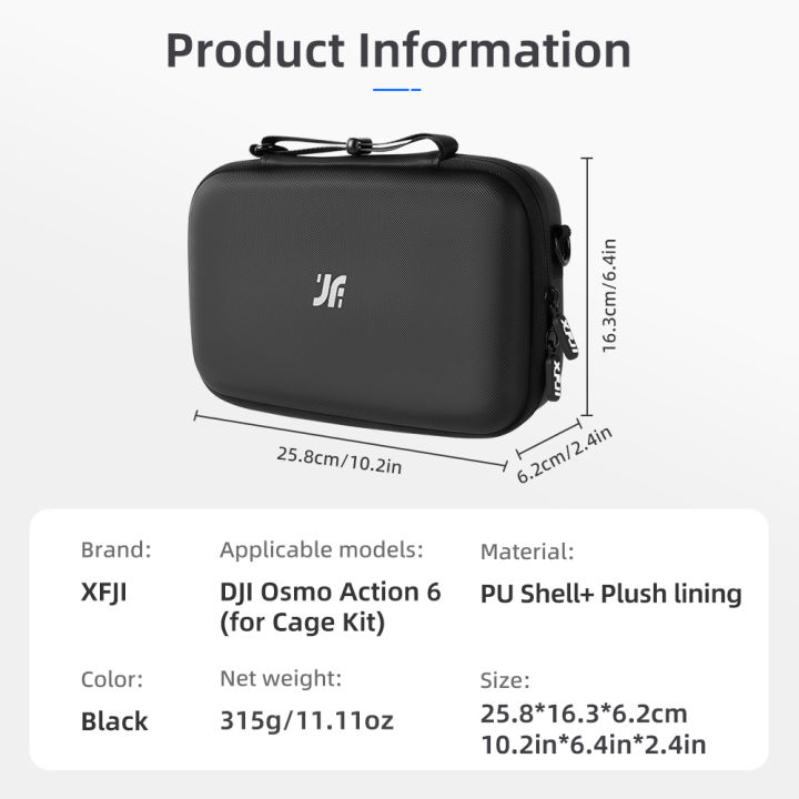 XFJI%20Carrying%20Case%20for%20%20Osmo%20Action%206%20Adventure%20Combo%20Travel%20Portable%20Bag%20Compatible%20with%20Rabbit%20Cage%20Accessories%20-%20Image%206