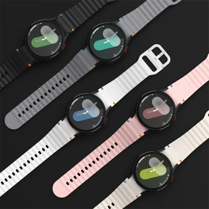 Original%201:1%20Bracelet%20for%20Samsung%20Galaxy%20Watch%207/FE/%205%20pro/6/4%20Classic%2044mm%2040mm%20no%20gaps%20Silicone%20watchband%20Galaxy%20Watch%207%20Strap%20-%20Image%204