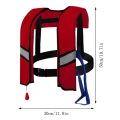 ‌Auto Inflating Life Jacket With Reflective Strips Safety Whistle for Adult Water Sports Kayaking Fishing Boating Emergency Gear. 