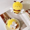11cm Cartoon Adorable Honey Bee Plush Toys Soft Cute Spring Bees Stuffed Pendants Perfect Birthday for Kids Girls and Boys.