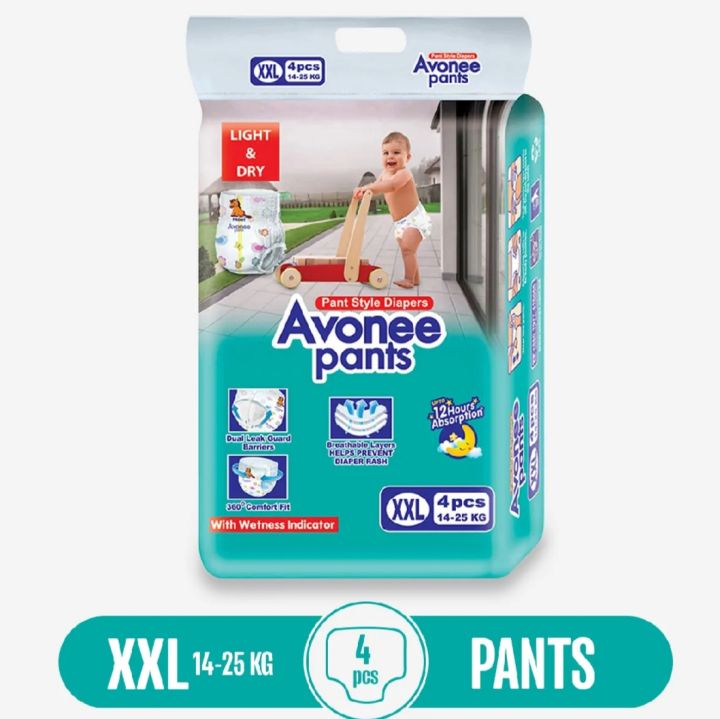 Avonee Pants – Extra Large - XXL (14-25KG) - 4 PCS |