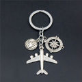 1PC Earth Airplane Keychains No Matter Where Pendant Travel Keyring Friendship Best Friend Jewelry Diy Handmade.