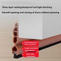 1M Silicone Door Bottom Seal Strip With Brush Weatherstrip Under Door Draft Stopper Anti-Cold Soundproof Windproof Gap Blocker. 
