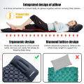 Outdoor Camping Inflatable Mattress Ultralight Air Mat with Built-in Pump Hiking Sleeping Pad Pillow. 