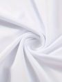 Fabric with White Hearts Fit Round Neck Summer Sports Casual Attire Women's Casual Sleeve T-Shirt Breathable Aesthetic Clothes. 