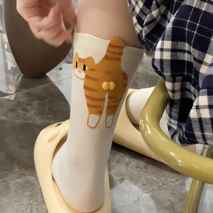 3D%20Cute%20Cat%20Socks%20Black/White%20Funny%20Cat%20Cotton%20Socks%20Breathable%20Soft%20Girl%20Women%20Novelty%20Stocking%20Kawaii%20%20Sock%20Set%20-%20Image%205