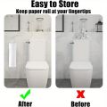 1PCS Wall Mounted Bathroom Kitchen Organizer No Drill Paper Towel Holder Hanging Tissue Rack for Toilet Vanity Storage. 