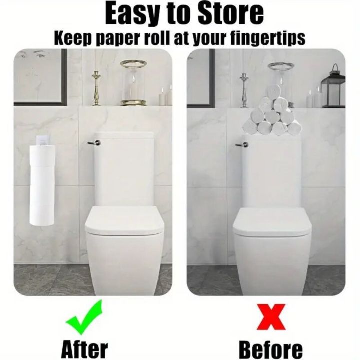 1PCS%20Wall%20Mounted%20Bathroom%20Kitchen%20Organizer%20No%20Drill%20Paper%20Towel%20Holder%20Hanging%20Tissue%20Rack%20for%20Toilet%20Vanity%20Storage%20-%20Image%204