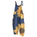 Sunflower Pattern Overalls For Women Fashion Slim Jumpsuit Women Casual Loose Romper For Women Mono Deportivos Mujer Gym.