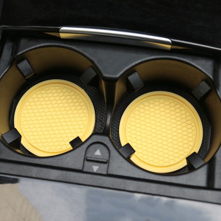 2Pcs%20Car%20Bling%20Rhinestone%20Cup%20Holder%20Drink%20Pad%20Interior%20Decoration%20Anti-slip%20Mat%20Round%20Durable%20Coaster%20Heat%20Resi%20Car%20Accessories%20-%20Image%204