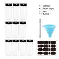 4/10/15/20pcs Spice Jars with Labels Plastic Transparent Spice Bottle Containers for Spice Pepper Salt Cocina Kitchen Spice Jar. 