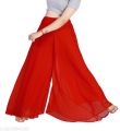Pure Georgette With Lining Crape Flare Plazo Pant For Women. 