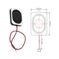 3525 Plastic Inner Magnetic Cavity Speaker, 8 Ohms/4 Ohms, 2 Watts, 3W Full Range BOX Speaker with 1.25 Terminal Wire. 