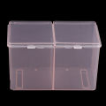 New 1pc Twin Well Empty Grids Portable Storage Case Wipe Pads Cotton Swab Rods Makeup Tools Container. 
