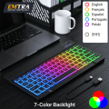 Mini Bluetooth Keyboard RGB Wireless Keyboard 10 inch Backlit Keyboard Backlight Touchpad Keyboard for IOS Android Windows iPad. 
