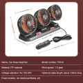 Car Fan 360° Adjustable 3 Head Air Fan Automotive Electric Fan USB/12V/24V Fan 2 Speeds Car Silent Fan For Home Desk Office&Car.