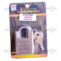 Khas Padlock 50mm Heavy Duty Brass Lock | Original Desi Lock / Desi Tala | Strong Security Lock with 4 Keys for Home, Shop, Trunk & Shutter. 