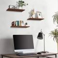 3 Piece Floating Shelf Set of 3 wall hanging wooden piece decoration shelves racks bookcase and shelving kitchen usage wall decor holder. 