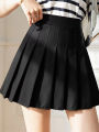 White Women Pleated Skirts Summer High Waist Zipper Girls Dancing JK Mini Skirts Black Fashion Student A Line Faldas 2024.