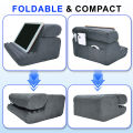 Foldable Pillow Tablet Stand with Pocket Soft Cushion Lap Desk Holder for Bed Sofa Table Use Fits 4-16 Inch Phones and Tablets. 