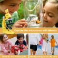 100x-400x-1200x Children Biological Microscope  Kit Lab with Slides LED Refined Scientific Instruments Toy Set Birthday Gift. 
