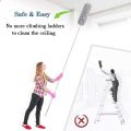 Microfiber Feather Extendable & Bendable Duster – Washable Reusable High Ceiling Cleaning Duster with 100 Inches Stainless Steel Expandable Pole Handle – Flexible Long Reach Dusting Tool for Ceiling Fans, Cobwebs, Walls, and Hard-to-Reach Areas 2 Meter. 