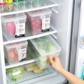 Plastic Fridge Storage Box With Handle And Cover Kitchen Freezer Containers Food Basket. 