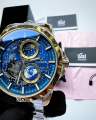 Glenaw Open Heart w/ Earth Moving | GL8950 | Glenaw Watch | Earth Moving Watch | Day & Night Display | Open Heart Watch | Dual Second Watch. 