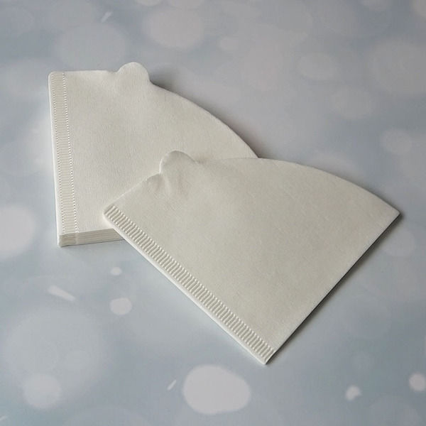 Hand-made coffee filter paper cone-shaped raw wood pulp funnel American coffee machine drip filter paper 1-2/2-4 person-40 sheets
