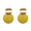 Geometric Joker Personalized Round Ring Temperament Ladies Cold Style Paint Stud Earrings.