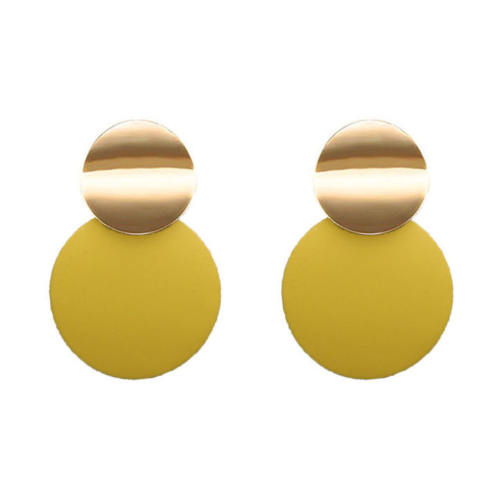 Geometric%20Joker%20Personalized%20Round%20Ring%20Temperament%20Ladies%20Cold%20Style%20Paint%20Stud%20Earrings%20-%20Image%204