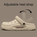 Women's Men's Slippers Summer Anti-Slip Couple Hollow Covered Toe Indoor Outdoor Casual Thick Bottom Sandals for Home Adults. 