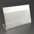 25Pcs Acrylic L-Shaped Label Stands 6x4cm Business Card Transparent Holders Deskstop Sign Frame Display Price Tag Poster Rack. 