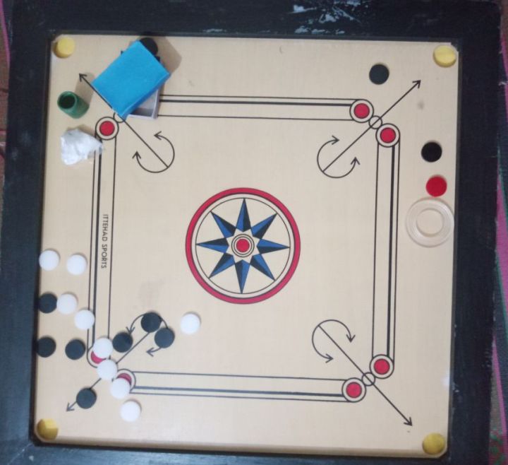 36 , inch Wooden Carrom Board with Coins and Striker